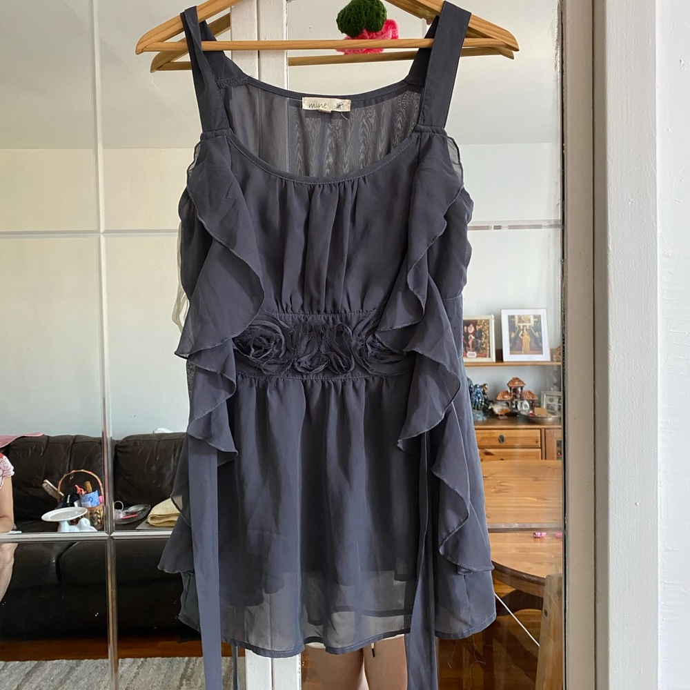 Silver Sheer Top